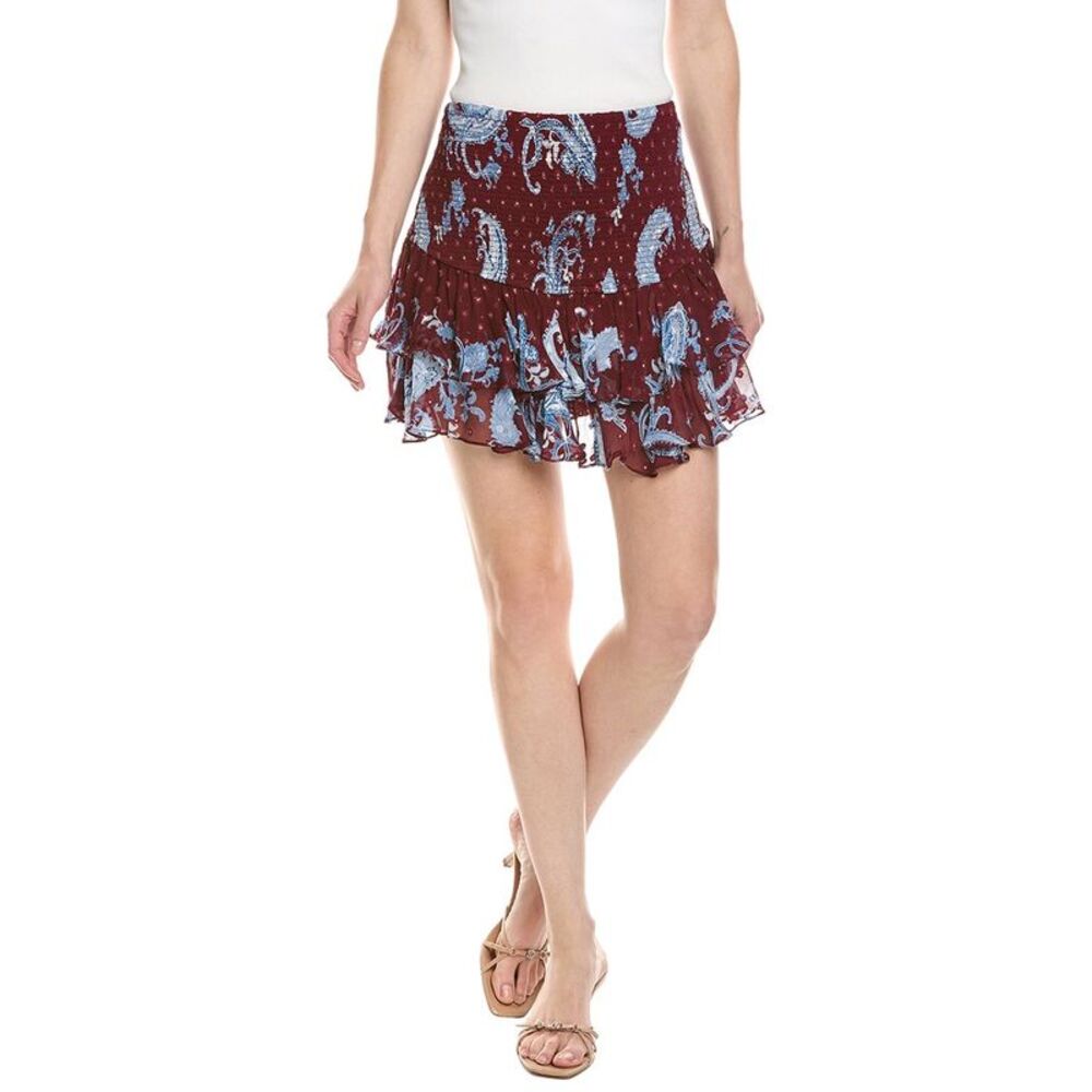 Hemant & Nandita Womens Mini Skirt, Red - Picture 2 of 4